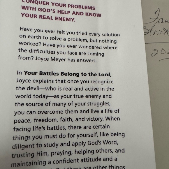 Your Battles Belong to the Lord by Joyce Meyers - Picture 4 of 6